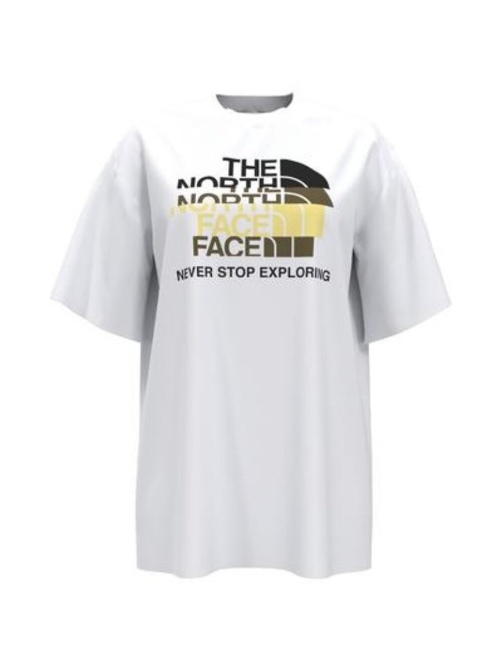 The North Face Womens Coordinates Graphic Boyfriend T-Shirt White Size XS NWT